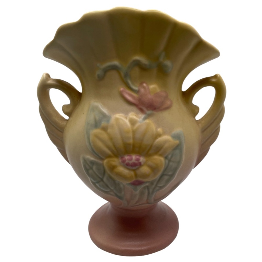 Hull Pottery Double Handled Fan Vase